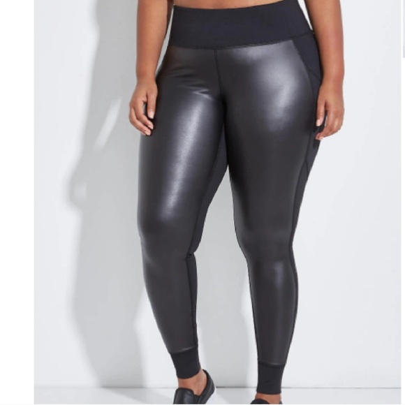 lane bryant leather leggings